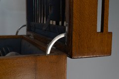 W Mf. a Stunning Rare Cutlery Service for 12 Persons in Original Stylised Secessionist Oak Cabinet - Thumbnail 30