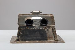 Arts and Crafts Hammered Electro- Plated Double Inkstand, by a J Seward - Thumbnail 2