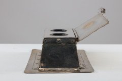 Arthur J. Seward – Arts and Crafts Hammered Electro-Plated Double Inkstand - Thumbnail 4