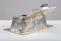 Arts and Crafts Hammered Electro- Plated Double Inkstand, by a J Seward - Thumbnail 5