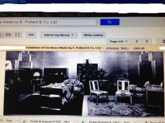 Frank Brangwyn. a Rare Desk Originally Designed for the 1931 Pollard Exhibition - Thumbnail 1