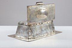 Arthur J. Seward – Arts and Crafts Hammered Electro-Plated Double Inkstand - Thumbnail 6