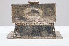 Arthur J. Seward – Arts and Crafts Hammered Electro-Plated Double Inkstand - Thumbnail 7