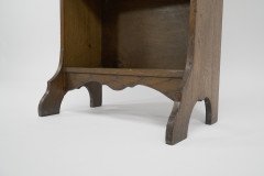 Liberty and Co. a Slim Arts and Crafts Oak Bookcase with Stylized Floral Cut-outs - Thumbnail 6