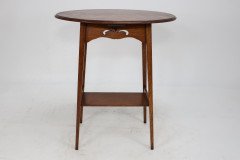 Liberty and Co. an Arts Crafts Oak Oval Top Side Table - Thumbnail 2