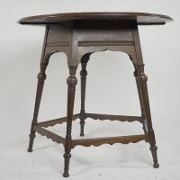 Collinson & Lock, Style of E W Godwin Pair of Aesthetic Movement Circular Tables - Thumbnail 3