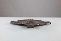 W Mf. Secessionist Art Nouveau Pewter Inkstand of Rectangular Organic Flowing Form - Thumbnail 5