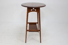 Liberty and Co. an Arts Crafts Oak Oval Top Side Table - Thumbnail 3