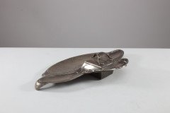 W Mf. Secessionist Art Nouveau Pewter Inkstand of Rectangular Organic Flowing Form - Thumbnail 6