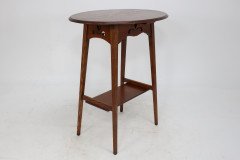 Liberty & Co., An Arts Crafts Oak Oval Top Side Table - Thumbnail 4