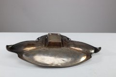 W Mf. Secessionist Art Nouveau Pewter Inkstand of Rectangular Organic Flowing Form - Thumbnail 19