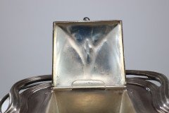 W Mf. Secessionist Art Nouveau Pewter Inkstand of Rectangular Organic Flowing Form - Thumbnail 13