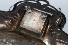 W Mf. Secessionist Art Nouveau Pewter Inkstand of Rectangular Organic Flowing Form - Thumbnail 23