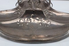 W Mf. Secessionist Art Nouveau Pewter Inkstand of Rectangular Organic Flowing Form - Thumbnail 15