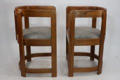 A Pair of Scottish School Armchairs of Barrell Form - Thumbnail 3