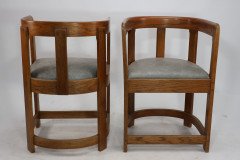 A Pair of Scottish School Armchairs of Barrell Form - Thumbnail 5
