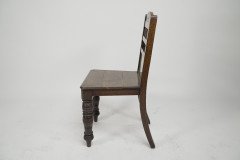 A Pair of Substantial Gothic Revival Oak Hall Chairs with Period Tiles - Thumbnail 6