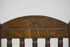 A Pair of Substantial Gothic Revival Oak Hall Chairs with Period Tiles - Thumbnail 11
