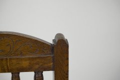 A Pair of Substantial Gothic Revival Oak Hall Chairs with Period Tiles - Thumbnail 15