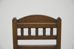 A Pair of Substantial Gothic Revival Oak Hall Chairs with Period Tiles - Thumbnail 20