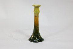 Bretby Pottery (Attributed) – Green and Yellow Glazed Candlestick c.1900 - Thumbnail 2