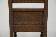 A Pair of Substantial Gothic Revival Oak Hall Chairs with Period Tiles - Thumbnail 21