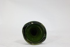 Bretby Pottery Attributed. a Green and Yellow Glaze Candlestick - Thumbnail 4