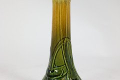 Bretby Pottery Attributed. a Green and Yellow Glaze Candlestick - Thumbnail 8