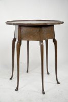 W J Neatby a Pair of Arts & Crafts Mahogany Side Tables with Inlaid Floral Tops - Thumbnail 4