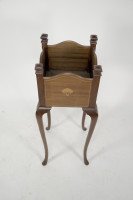 W J Neatby a Pair of Arts & Crafts Mahogany Side Tables with Inlaid Floral Tops - Thumbnail 10