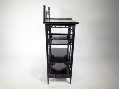 Anglo- Japanese Ebonized Display Shelves with Pagoda Sides & Fret Work Decoration - Thumbnail 2