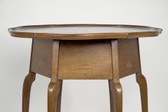 W J Neatby a Pair of Arts & Crafts Mahogany Side Tables with Inlaid Floral Tops - Thumbnail 31