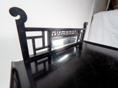 Anglo- Japanese Ebonized Display Shelves with Pagoda Sides & Fret Work Decoration - Thumbnail 10