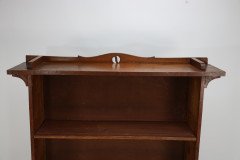 Wylie and Lochhead (attributed). an Arts & Crafts Oak Bookcase with Ying- Yang Detail to the Top & Adjustable Shelves - Thumbnail 19