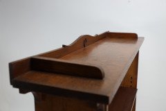 Wylie and Lochhead (attributed). an Arts & Crafts Oak Bookcase with Ying- Yang Detail to the Top & Adjustable Shelves - Thumbnail 21