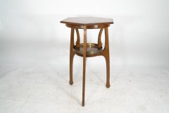 Gustave Serrurier- Bovy Style, an Oak Secessionist Side Table with Octagonal Top - Thumbnail 5