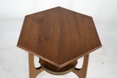 Gustave Serrurier- Bovy Style, an Oak Secessionist Side Table with Octagonal Top - Thumbnail 7