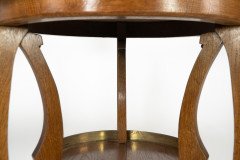 Gustave Serrurier- Bovy Style, an Oak Secessionist Side Table with Octagonal Top - Thumbnail 9