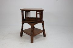 Liberty & Co. An Arts & Crafts Oak Revolving Bookcase Table on Square Turned Legs - Thumbnail 3