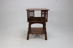 Liberty & Co. An Arts & Crafts Oak Revolving Bookcase Table on Square Turned Legs - Thumbnail 9
