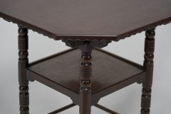 James Plucknett Attributed Probably for Collier and Plucknett. a Fine Aesthetic Movement Walnut Two-tier Side Table - Thumbnail 7