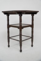 James Plucknett Attributed Probably for Collier and Plucknett. a Fine Aesthetic Movement Walnut Two-tier Side Table - Thumbnail 9