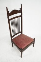 E. W. Godwin Style Of, an Aesthetic Movement Oak High Back Low Seat Chair - Thumbnail 4