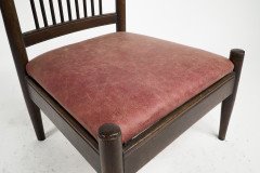 E. W. Godwin Style Of, an Aesthetic Movement Oak High Back Low Seat Chair - Thumbnail 12