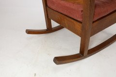 Stickley Brothers (style Of). An American Arts & Crafts Oak Rocking Chair - Thumbnail 16