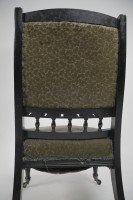 Bruce Talbert for Gillow & Co, . Aesthetic Movement Ebonized Nursing Chair - Thumbnail 6