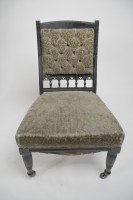 Bruce Talbert for Gillow & Co, . Aesthetic Movement Ebonized Nursing Chair - Thumbnail 7