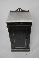 Heal & Son Aesthetic Movement Ebonized & Gilt Bedside Cupboard With Marble Top - Thumbnail 2