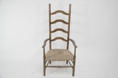 Liberty and Co. an Arts & Crafts High Back Ladder Back Rush Seat Armchair - Thumbnail 2