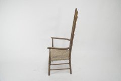 Liberty and Co. an Arts & Crafts High Back Ladder Back Rush Seat Armchair - Thumbnail 3